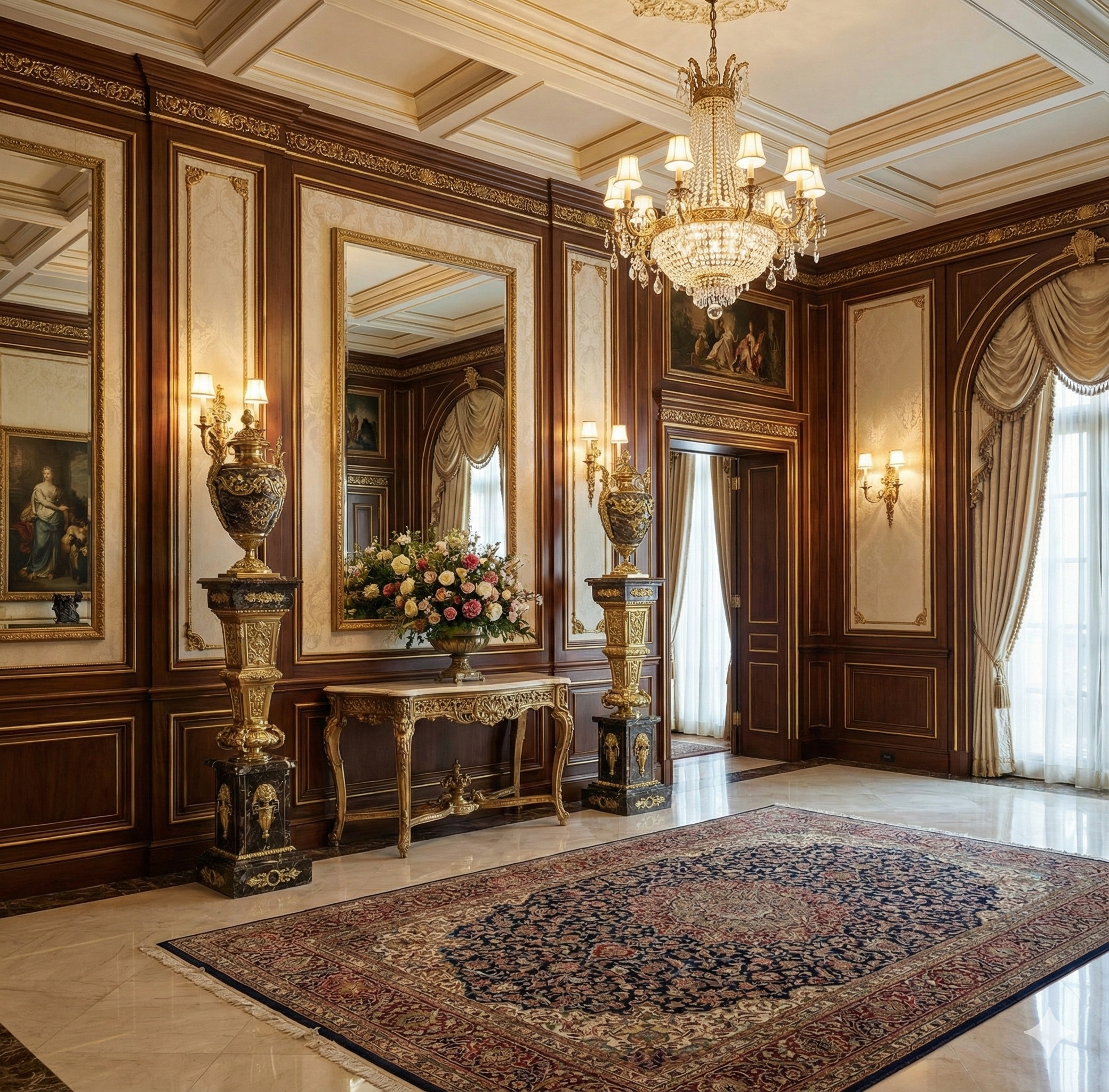 Säulen mit Vasen Marmor Schwarz 1,81 m - immagine 2