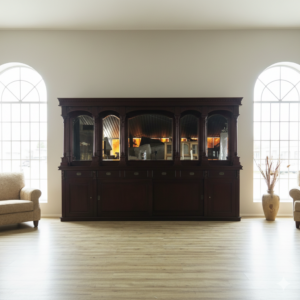 16856a Englische Bar Rückwandbuffet Mahagoni 3,60 m