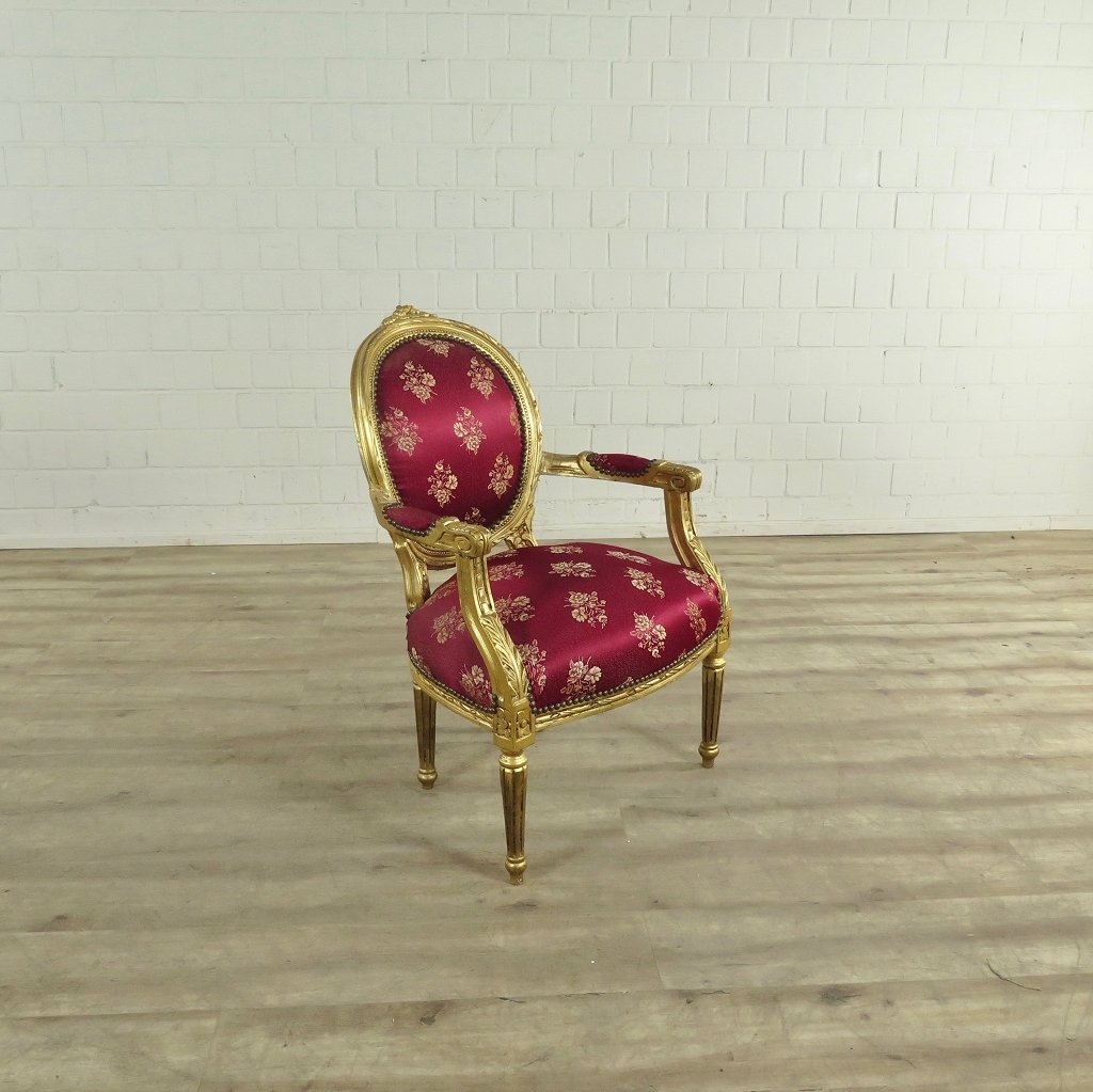 Barockstuhl Rot-Gold - immagine 5