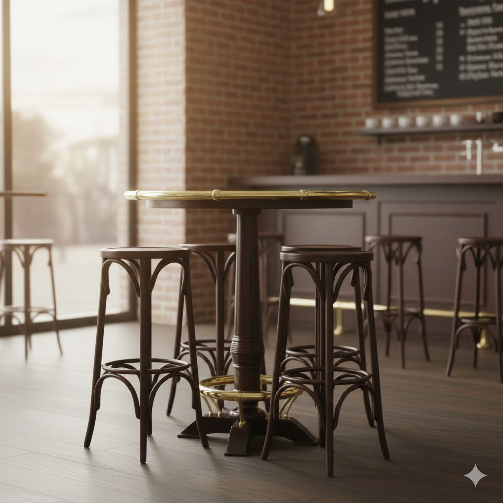 Barhocker Klassisch Nussbaum - immagine 2