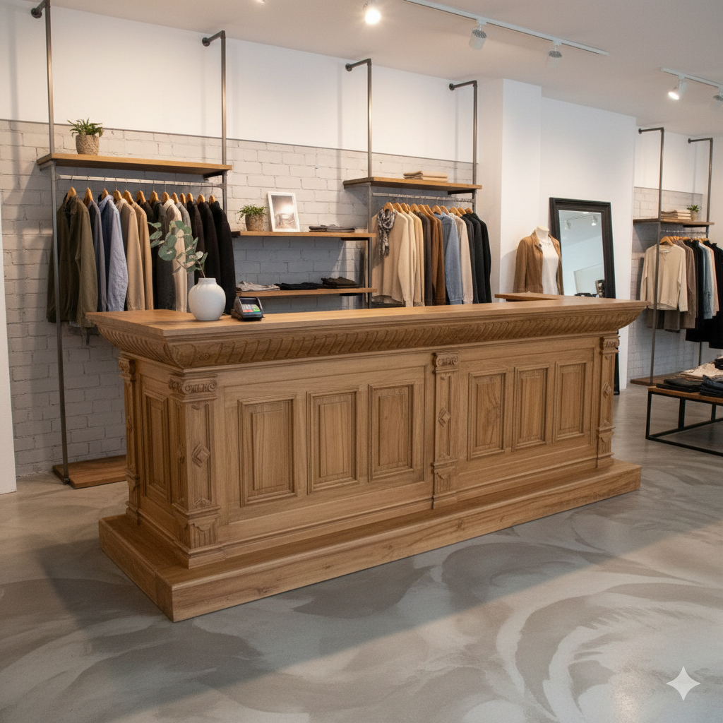 Theke Tresen Bella Teakholz 3,00 m - immagine 2