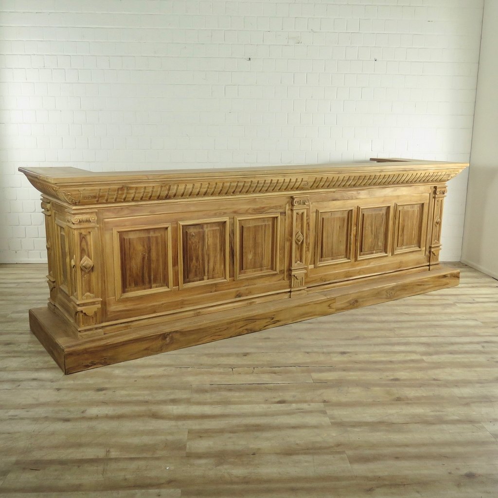 Empire Bar Luxus Theke Tresen Teakholz 3,60 m - immagine 5