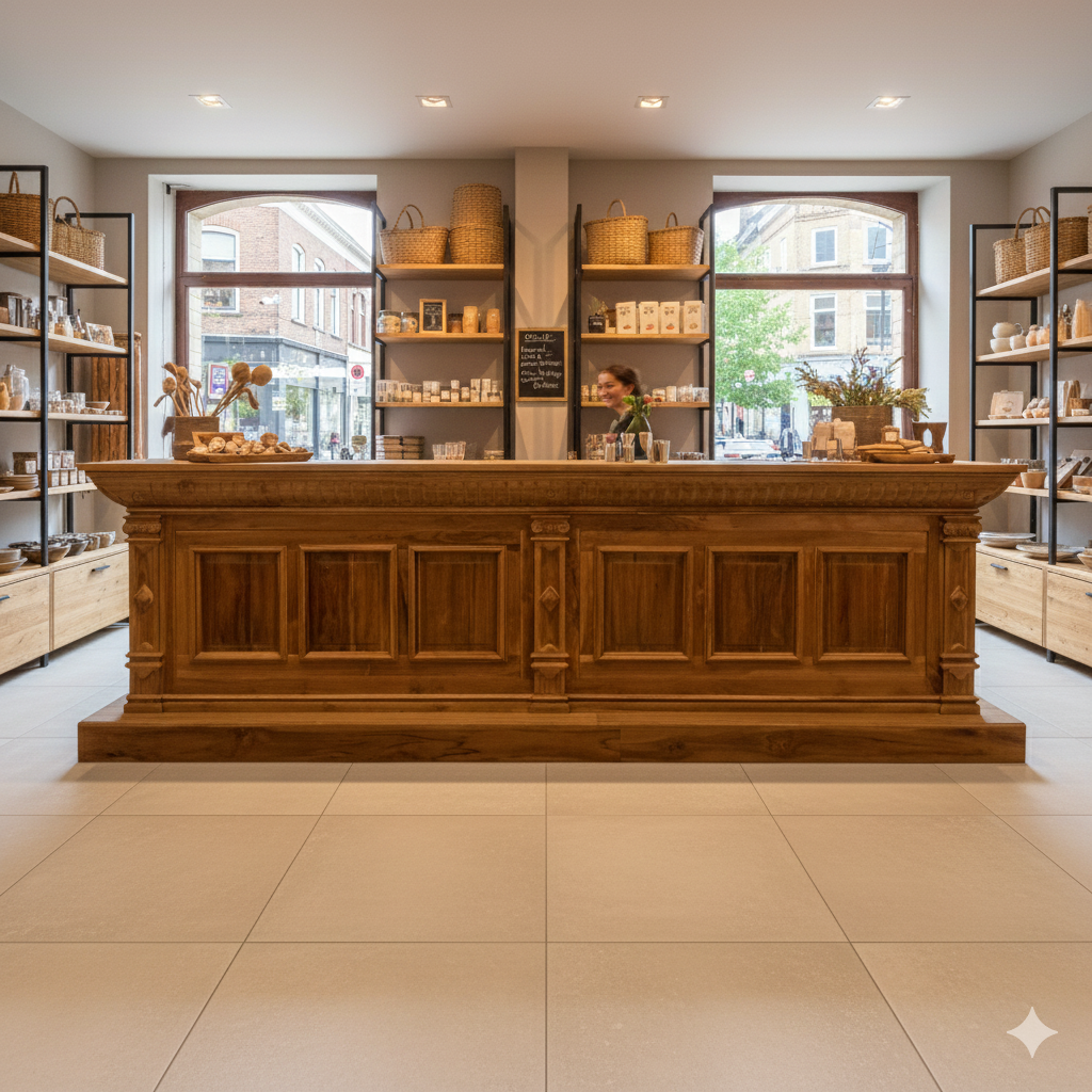 Empire Bar Luxus Theke Tresen Teakholz 3,60 m - immagine 2