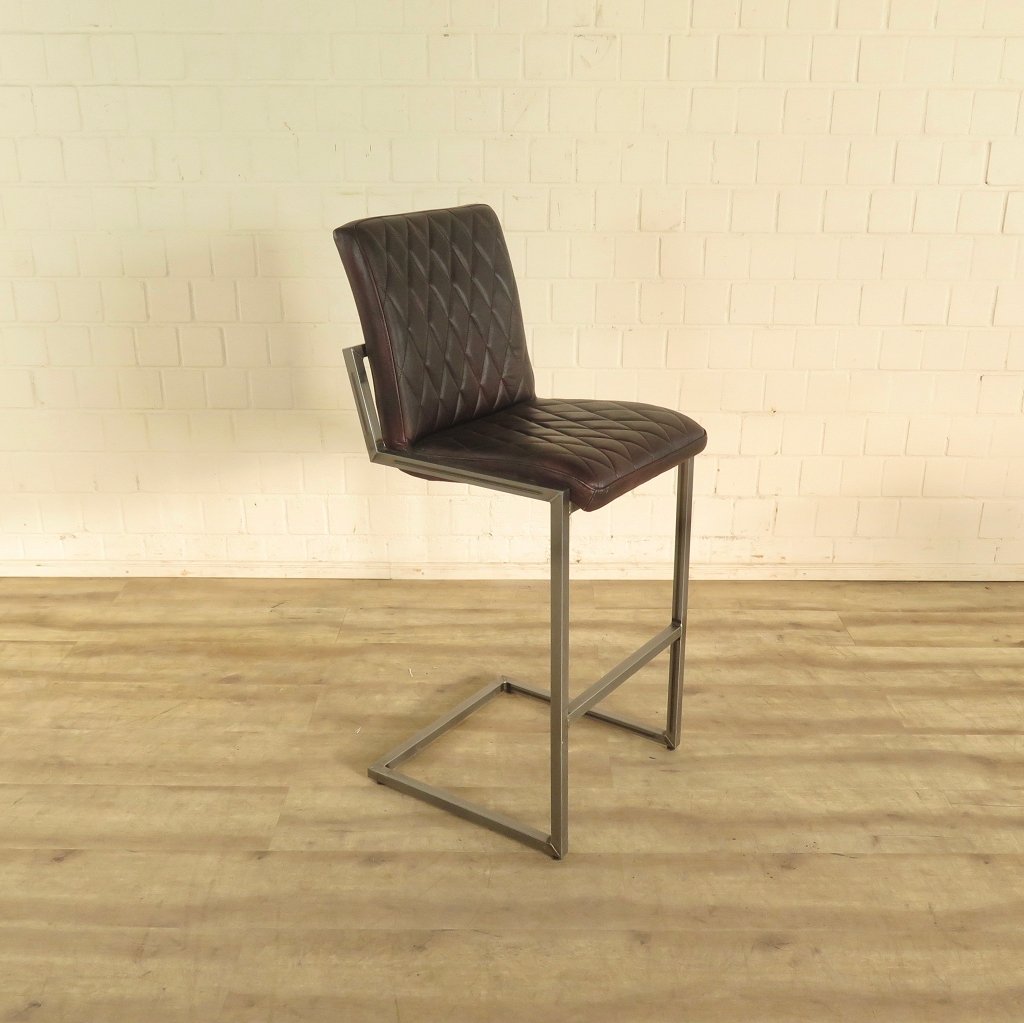 Barhocker Barstuhl Industrial Design Rindsleder - immagine 5