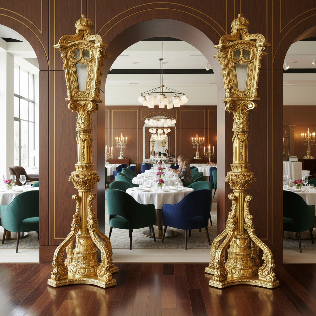 Laterne Barockstil Gold 2,60 m - immagine 2