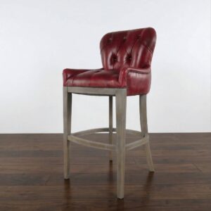 Chesterfield Barhocker Barsessel Leder Rot