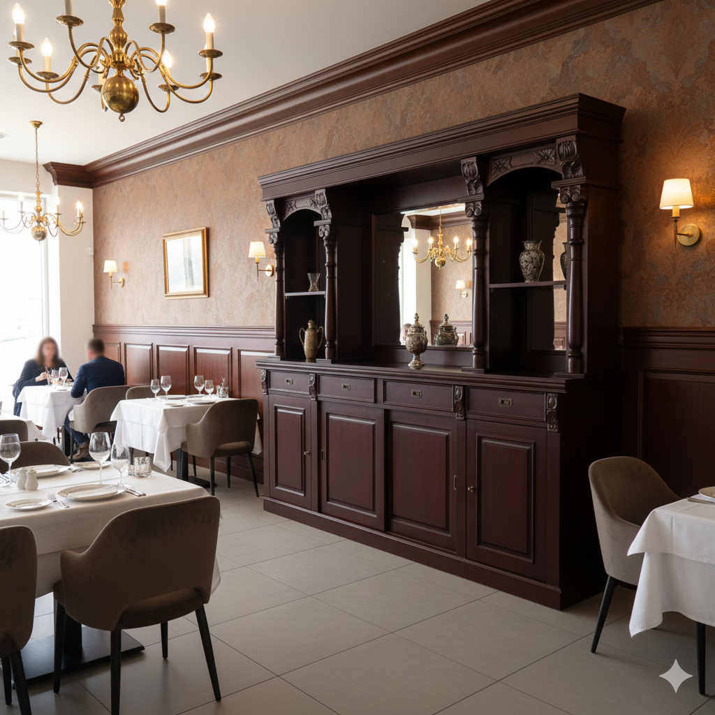 Empire Bar Rückwandbuffet Mahagoni 2,70 m - immagine 2