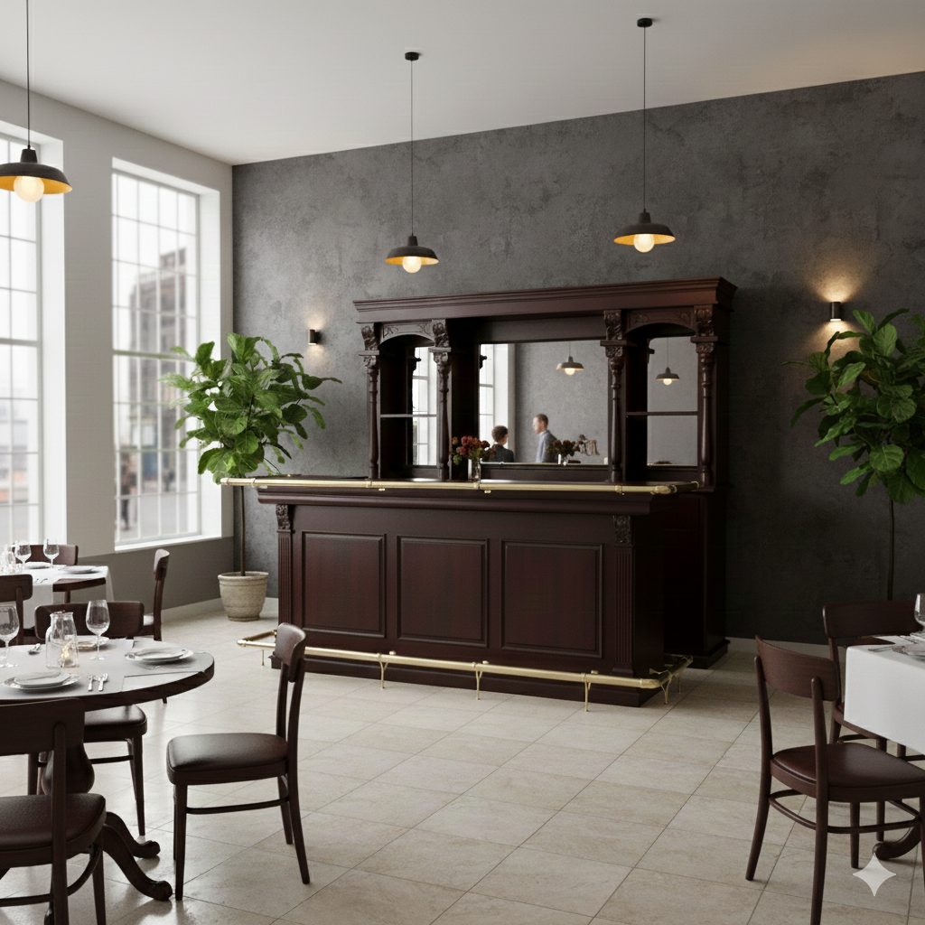 Empire Bar Theke Mahagoni 2,70 m - immagine 2