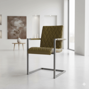 Stuhl Industrial Design Leder Lime