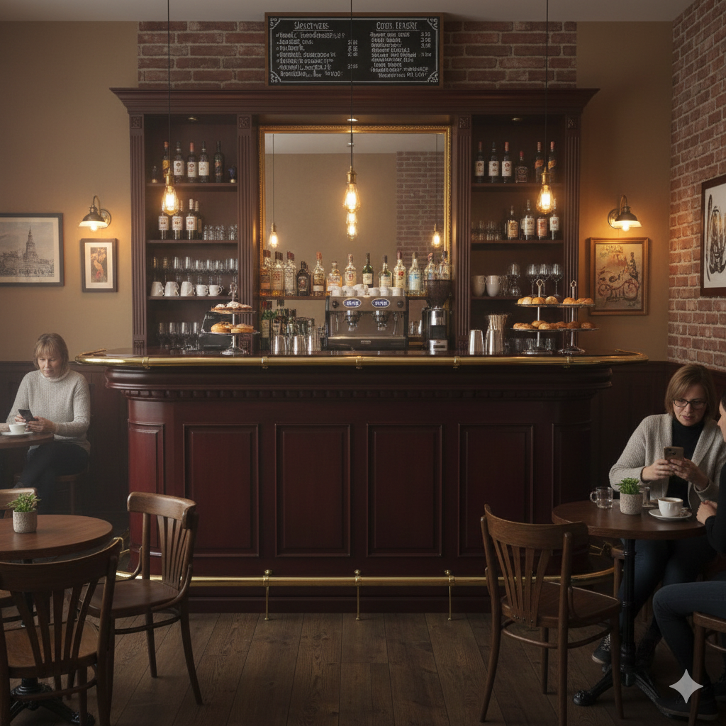 Empire Bar Theke Tresen Mahagoni 2,60 m - immagine 2