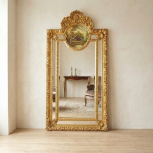 Spiegel Garderobenspiegel Barock Gold 1,10 m x 2,13 m