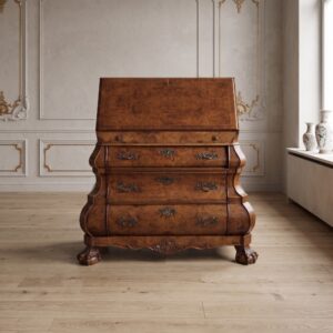 Schreibtisch Sekretär Barock 1780 Nussbaum