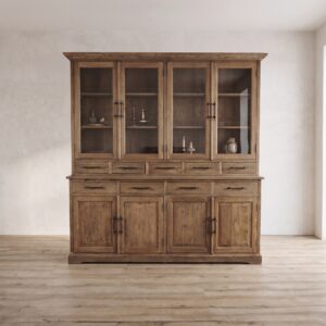Vitrine Bücherschrank Teakholz 2,12 m