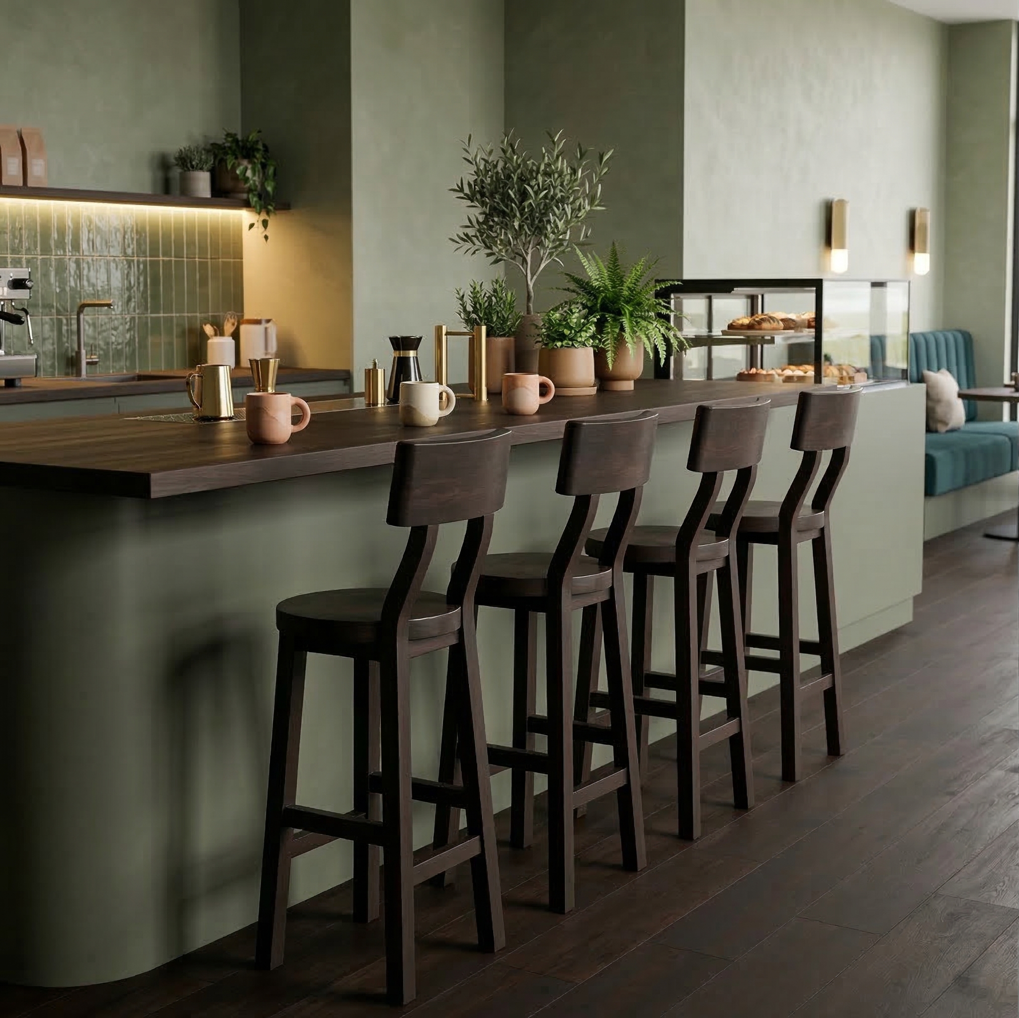 Barhocker Barstuhl Teakholz - immagine 2