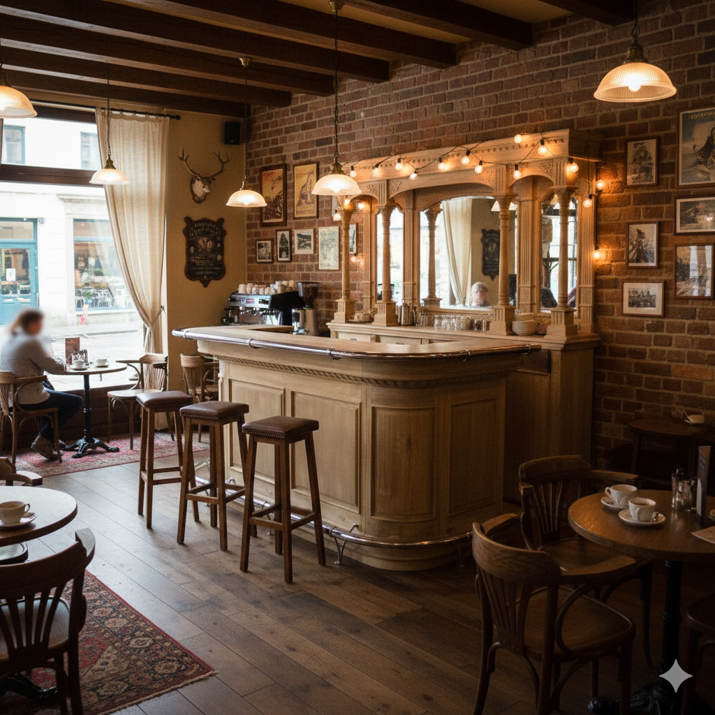 Englische Bar Theke Teakholz 2,30 m - immagine 2