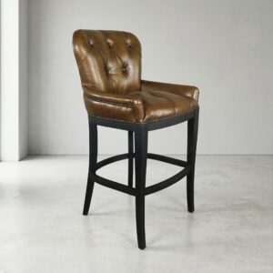 Chesterfield Barhocker Barsessel Leder Cognac