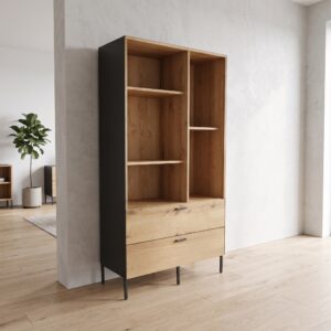 Schrank Bücherschrank 1,00 m Eiche