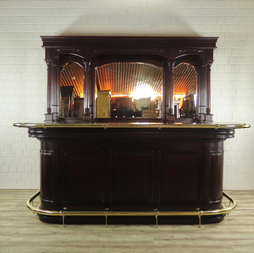 Englische Bar Theke Mahagoni 2,40 m - immagine 3