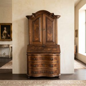 Sekretär Aufsatzsekretär Barock 1780 Eiche Nussbaum