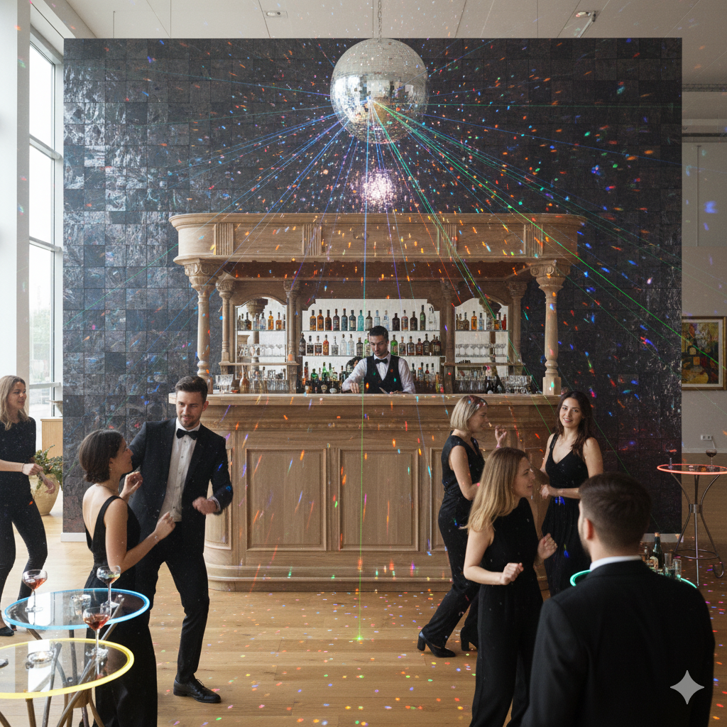 Hausbar Theke Teakholz 2,80 m - immagine 2