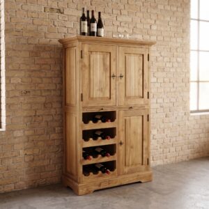 Weinschrank Weinregal Teakholz 1,01 m
