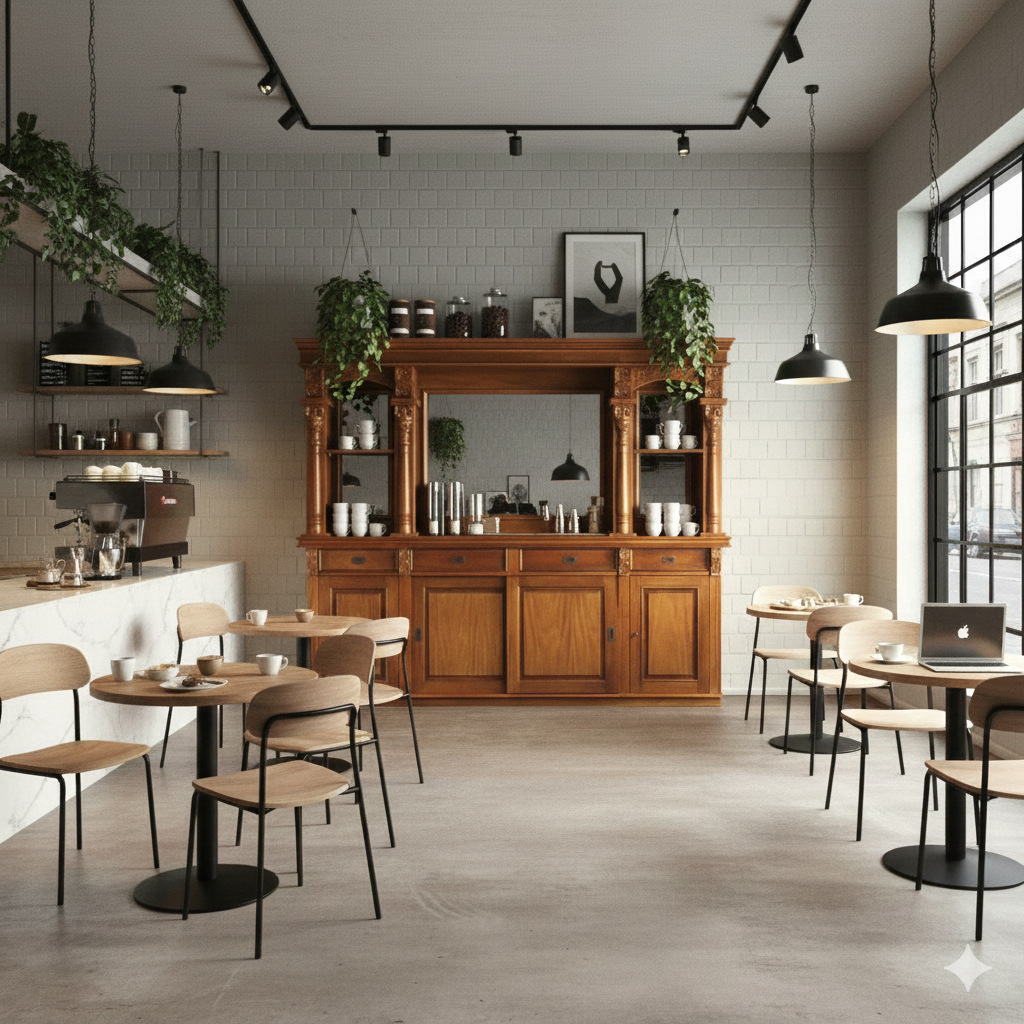 Empire Bar Rückwandbuffet Mahagoni 2,70 m - immagine 2