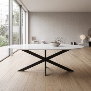 Tisch Küchentisch Esstisch Oval Marmor 2,00 m x 1,00 m