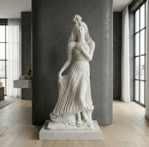 Skulptur Frau Marmor 1,42 m