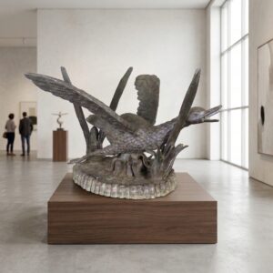 Wasserspeier Gans Bronze 0,40 m