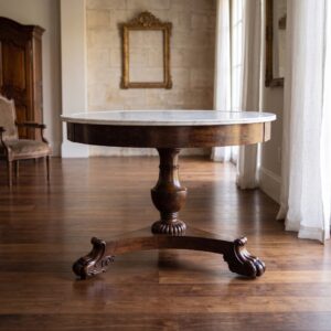 Salon-Tisch Tisch Biedermeier 1850 Nussbaum