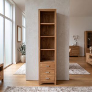 Hochschrank Bücherregal Teakholz 0,50 m