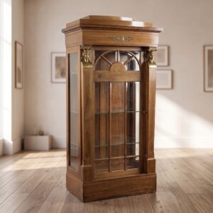 Vitrine Schaukasten Empirestil 1900 Nussbaum