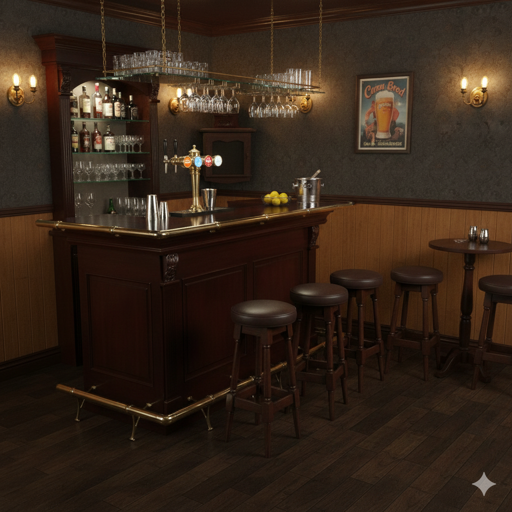 Empire Bar Theke Tresen Mahagoni 2,00 m - immagine 2