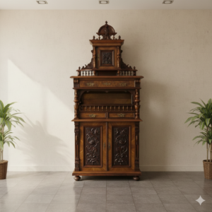 Vertiko mit Aufsatz Gründerzeit 1880 Nussbaum