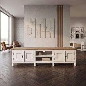 TV-Möbel Lowboard Teakholz 1,95 m