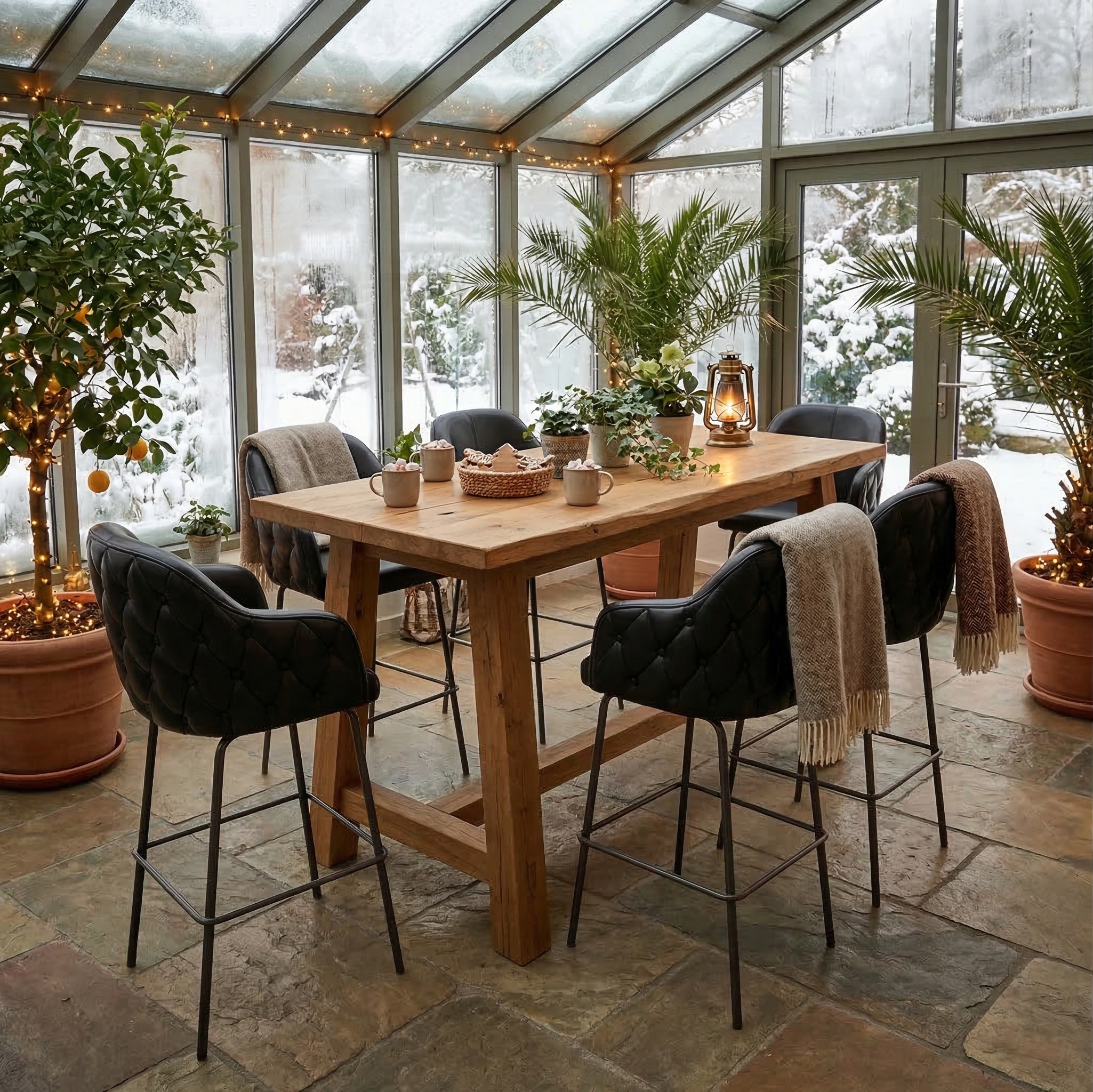 Barhocker Barstuhl Anthrazit Leder - immagine 2