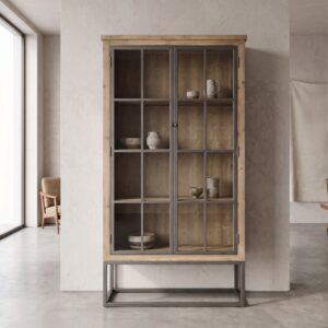 Vitrine Bücherschrank 1,13 m Kiefer