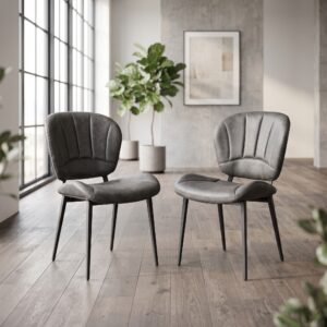 Retro Design Stuhl Esszimmerstuhl Grau Setpreis