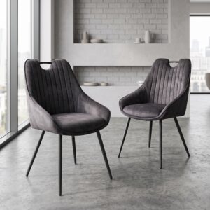 Retro Design Stuhl Esszimmerstuhl Grau Setpreis