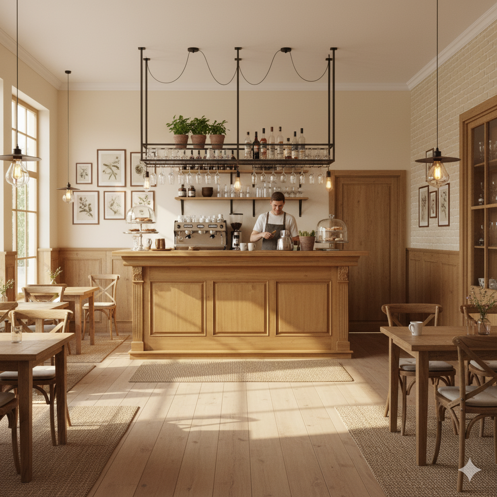 Empire Bar Theke Tresen Teakholz 2,70 m - immagine 2