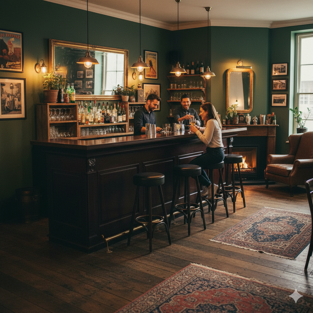 Empire Bar Theke Tresen Mahagoni 3,60 m - immagine 2