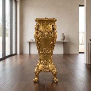 Säule Pfeiler Marmor Schwarz-Gold 1,05 m