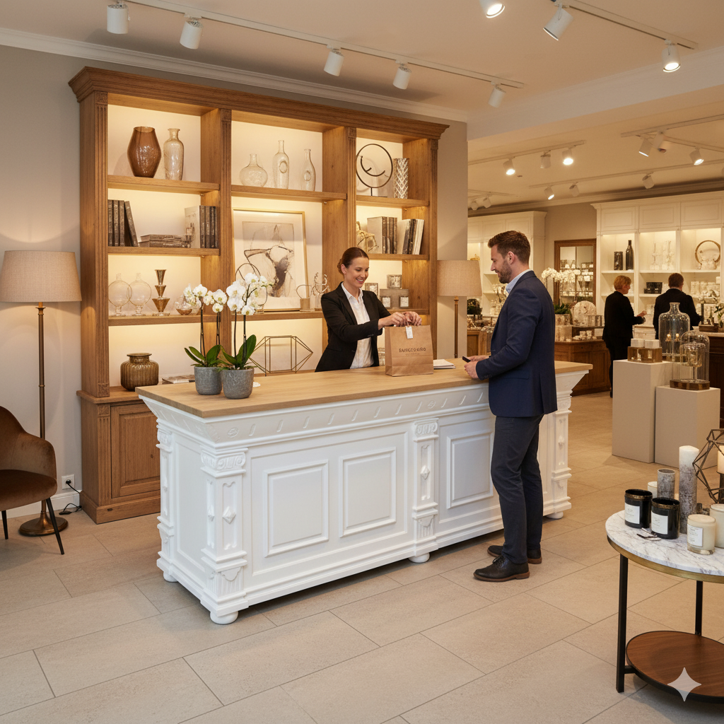 Theke Tresen Bella Elegance 2,60 m Teakholz - immagine 2