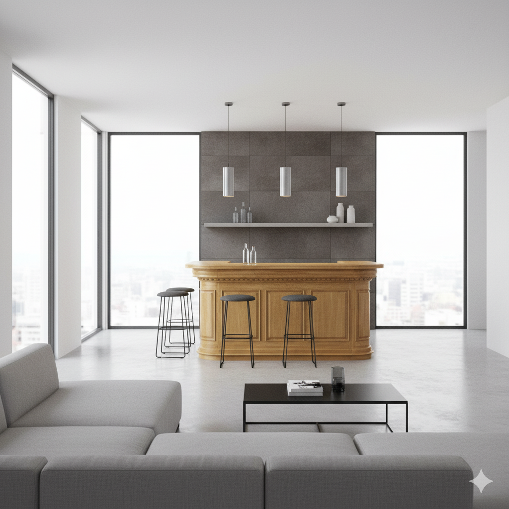 Englische Bar Tresen Teakholz 2,00 m - immagine 2