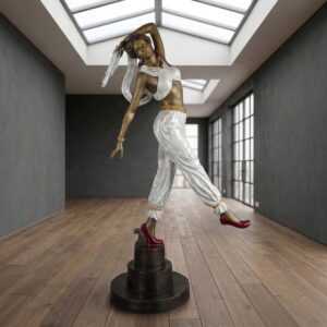 Wasserspeier Wasserspiel Tänzerin Frau Bronze 2,00 m