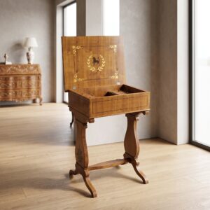 Nähtisch Biedermeier 1840 Kirschbaum