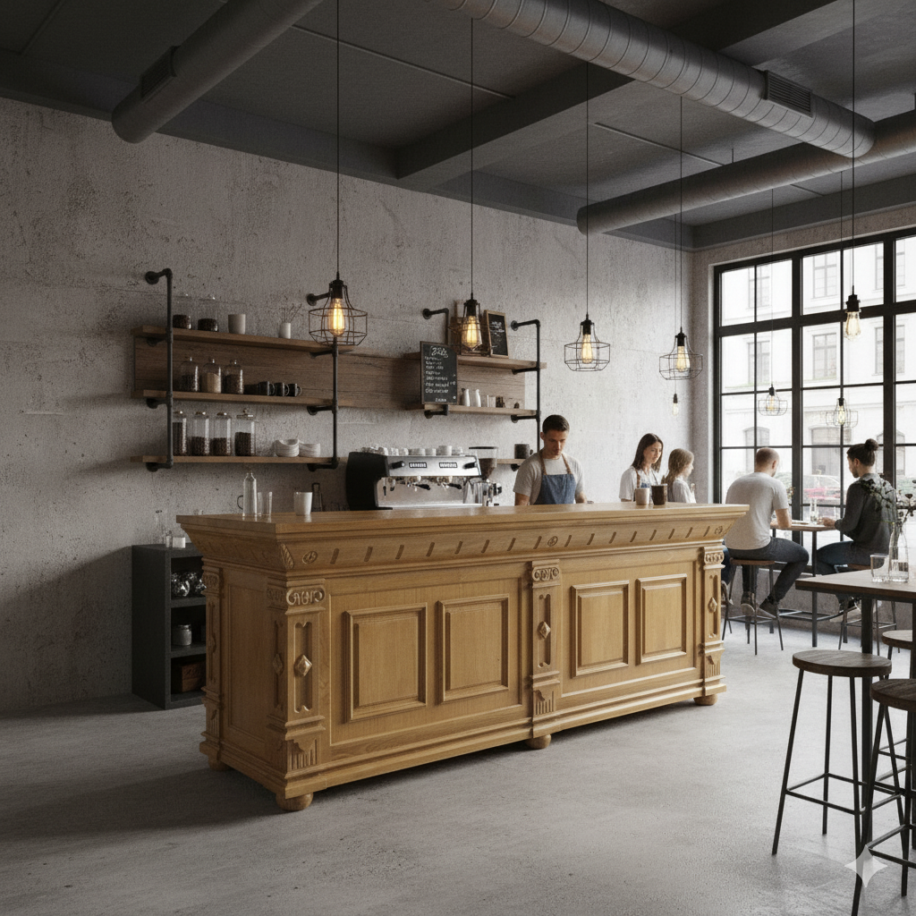 Theke Tresen Bella Elegance 2,60 m Teakholz - immagine 2