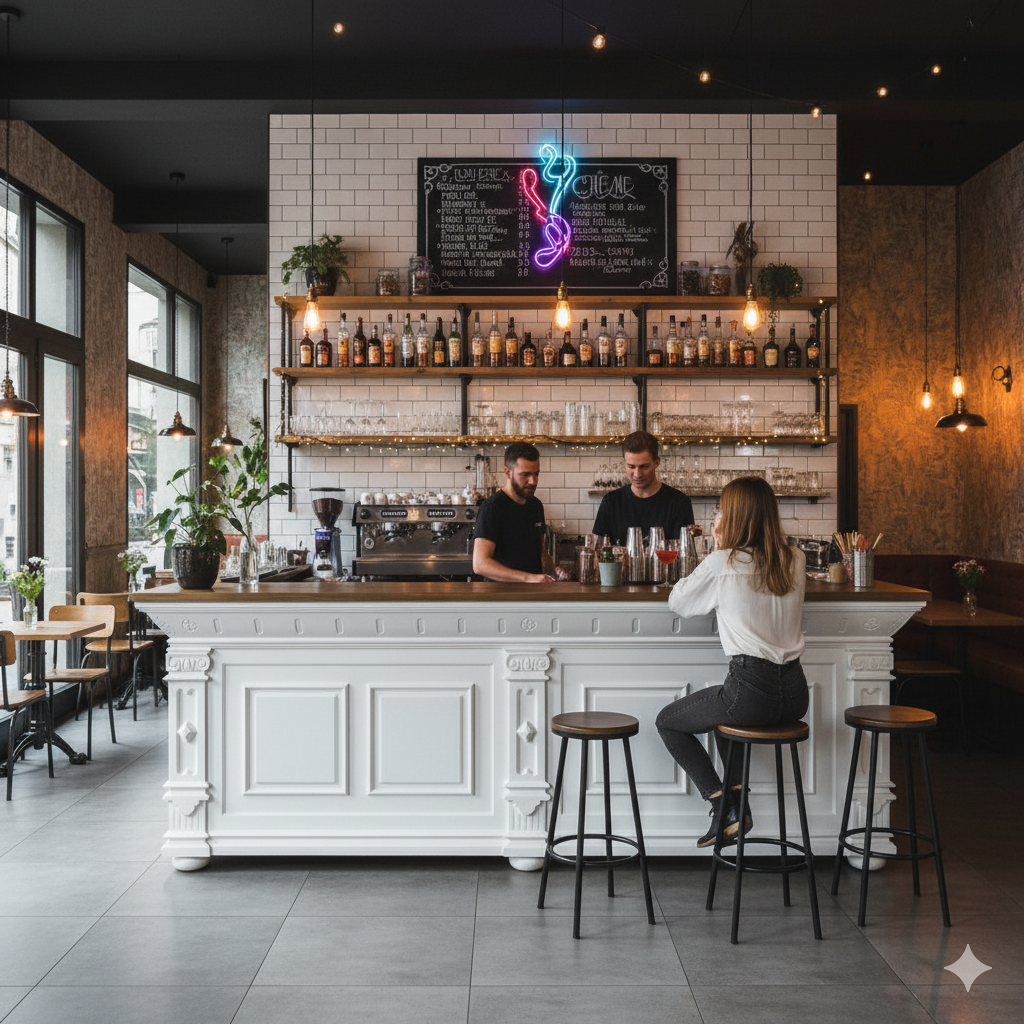 Theke Tresen Bella Elegance 2,60 m Teakholz - immagine 2