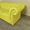 Chesterfield Sofa Couch Leder Gelb 2,20 m - immagine 12