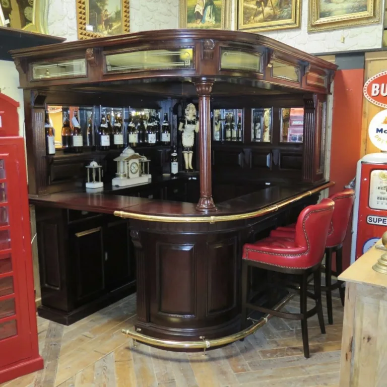 Eck-Hausbar Eck-Theke Eckbar Mahagoni 2,60 m - immagine 3